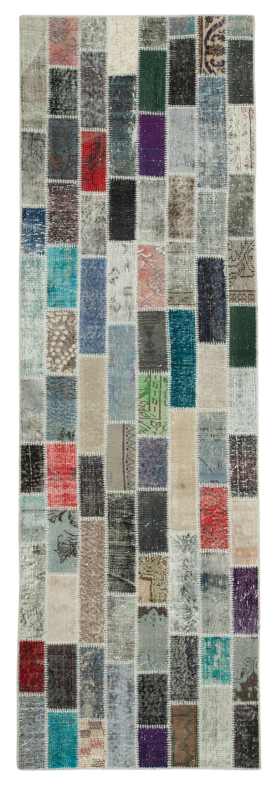 3x10 Multicolor Patchwork Runner Rug - 37759