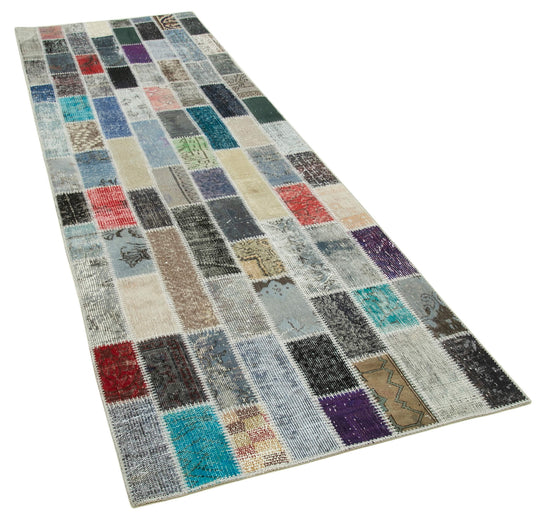 3x10 Multicolor Patchwork Runner Rug - 37759