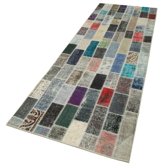 3x10 Multicolor Patchwork Runner Rug - 37759
