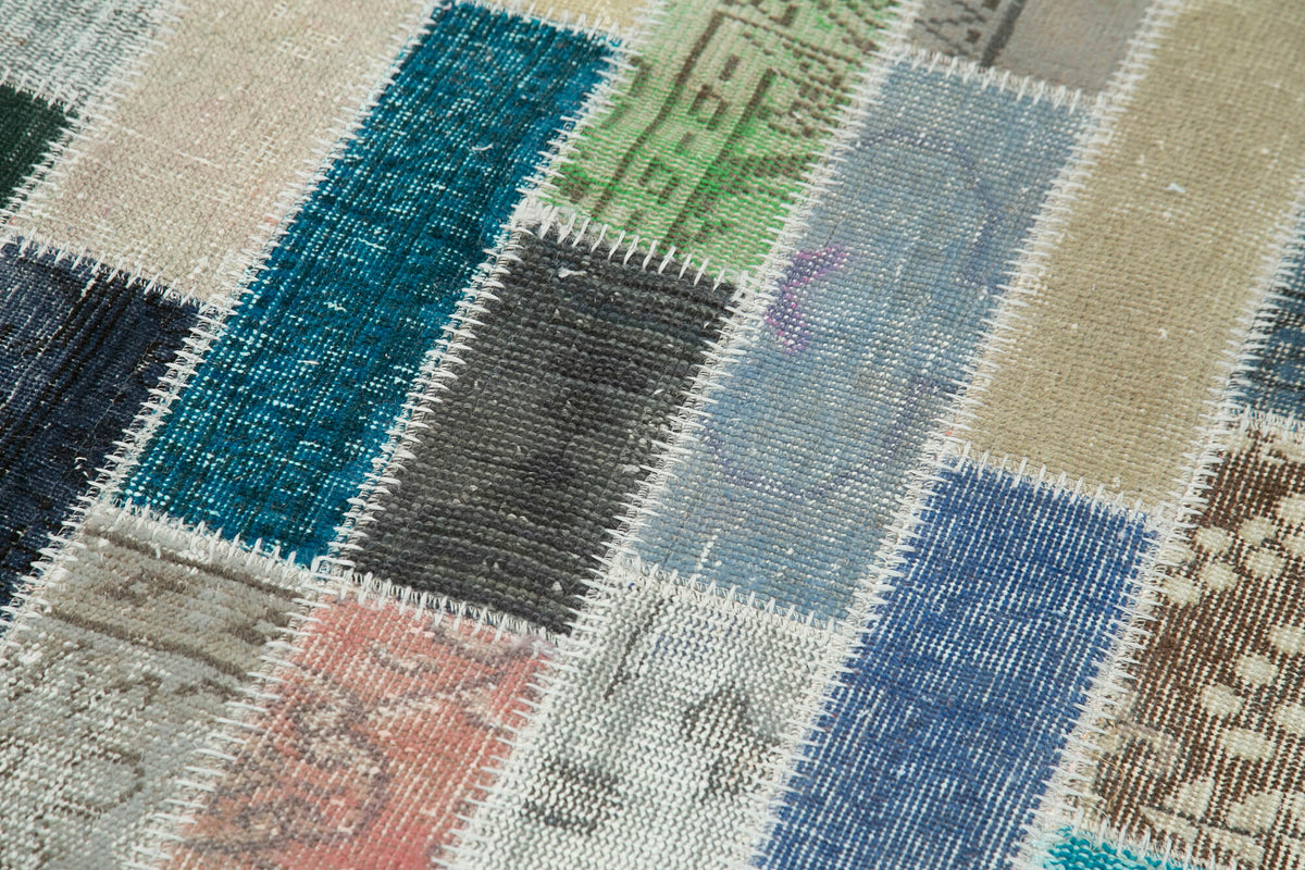 3x10 Multicolor Patchwork Runner Rug - 37759