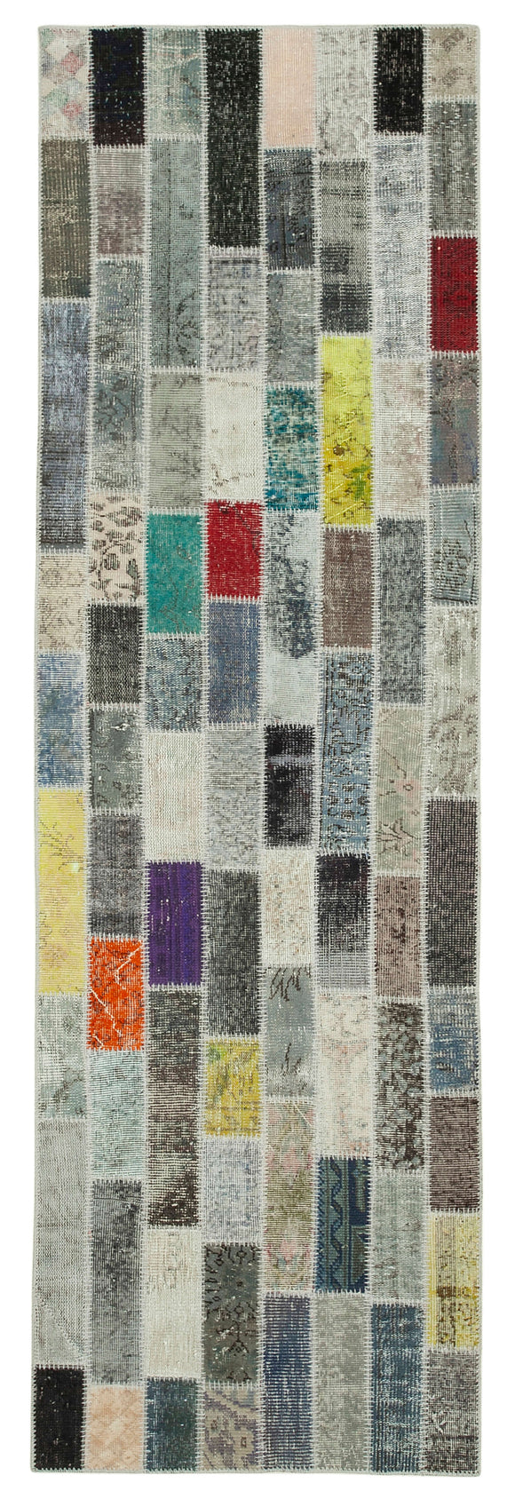 3x10 Multicolor Patchwork Runner Rug - 37760