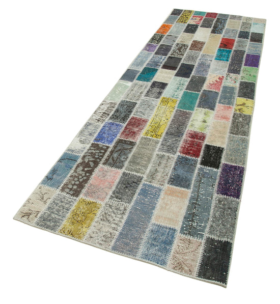 3x11 Multicolor Patchwork Runner Rug - 37761