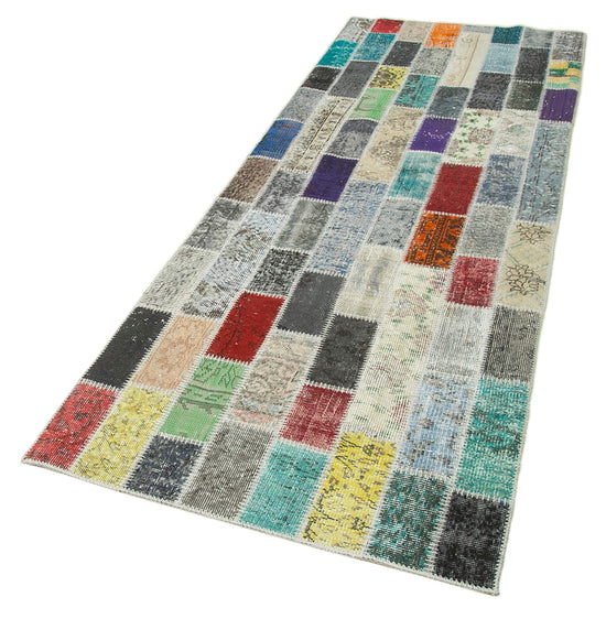 3x9 Multicolor Patchwork Runner Rug - 37765