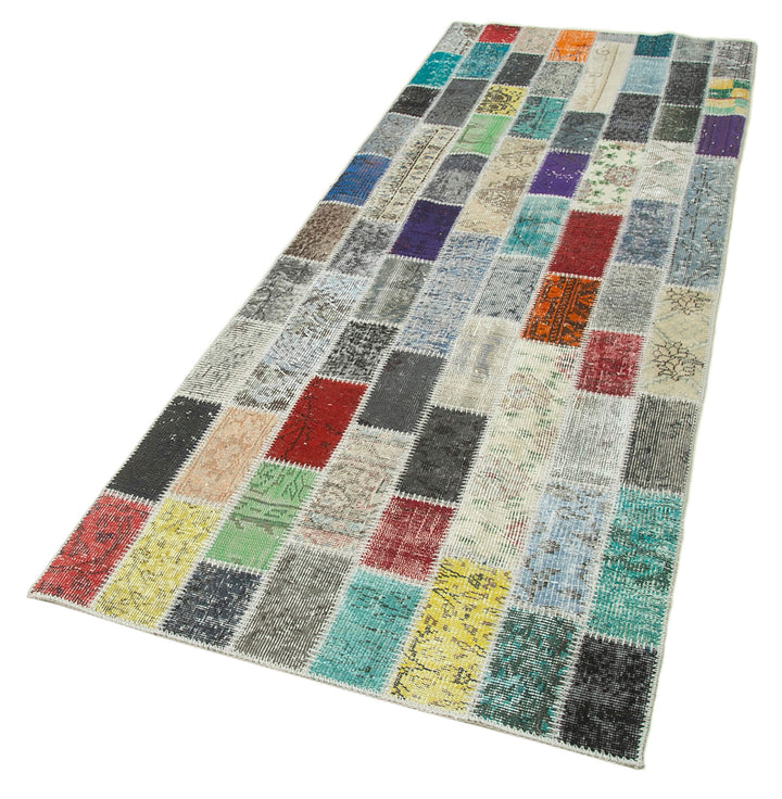 3x9 Multicolor Patchwork Runner Rug - 37765