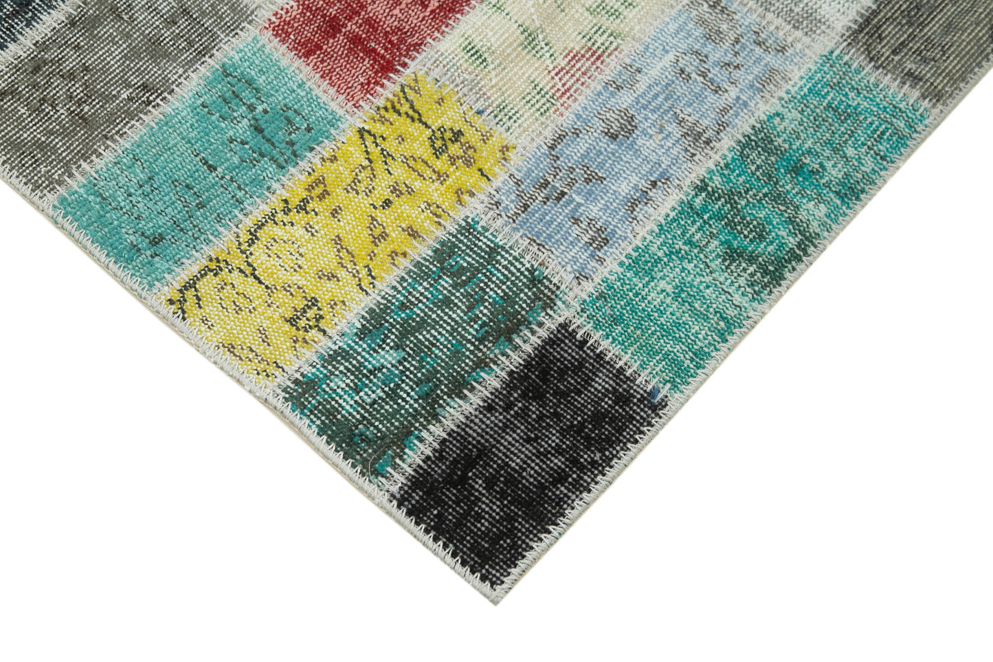 3x9 Multicolor Patchwork Runner Rug - 37765