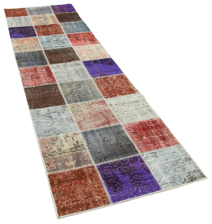 3x10 Multicolor Patchwork Runner Rug - 37767