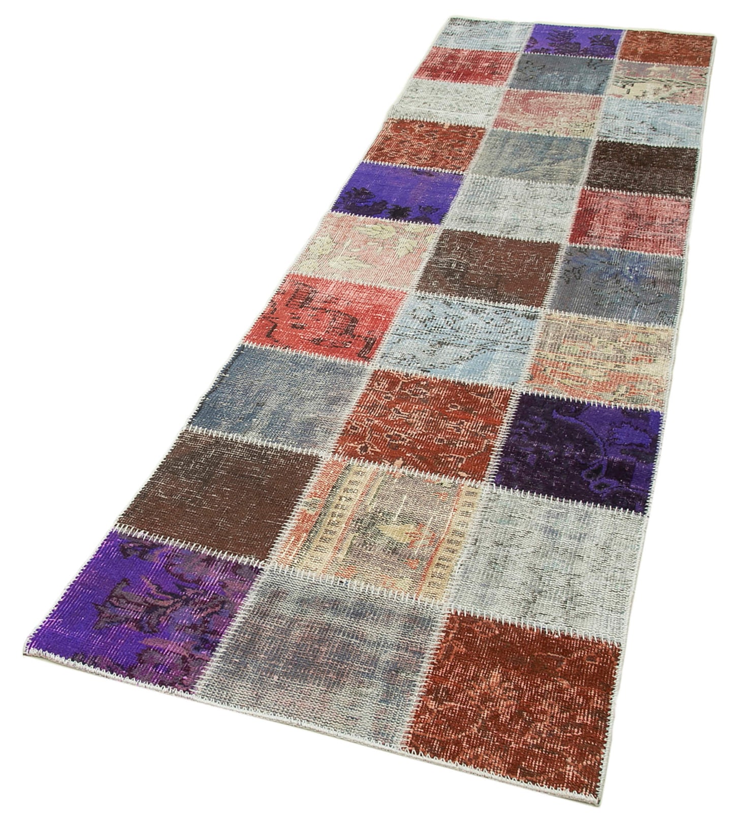 3x10 Multicolor Patchwork Runner Rug - 37767