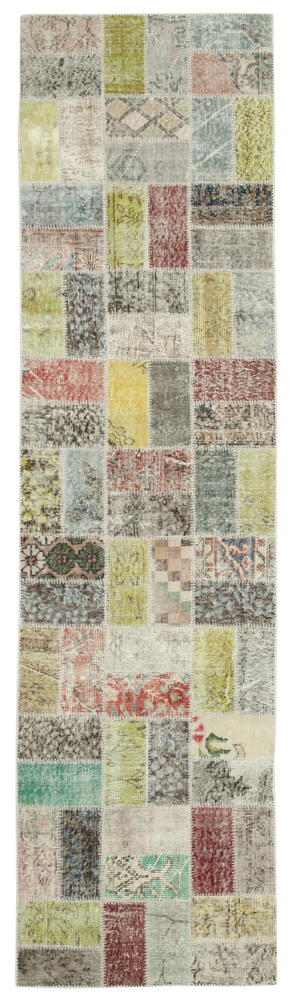 3x10 Multicolor Patchwork Runner Rug - 37769