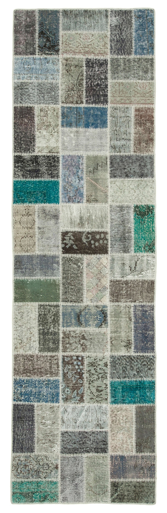 3x10 Multicolor Patchwork Runner Rug - 37773