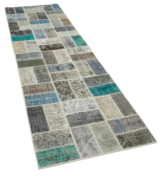 3x10 Multicolor Patchwork Runner Rug - 37773