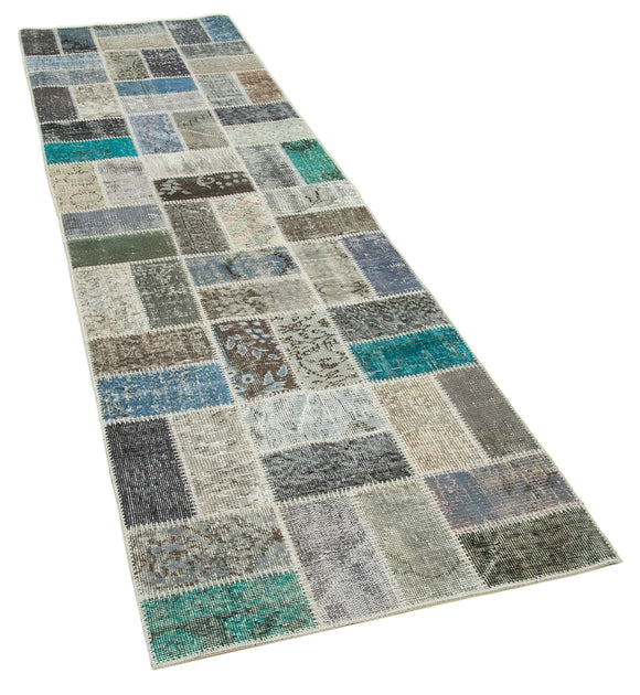 3x10 Multicolor Patchwork Runner Rug - 37773