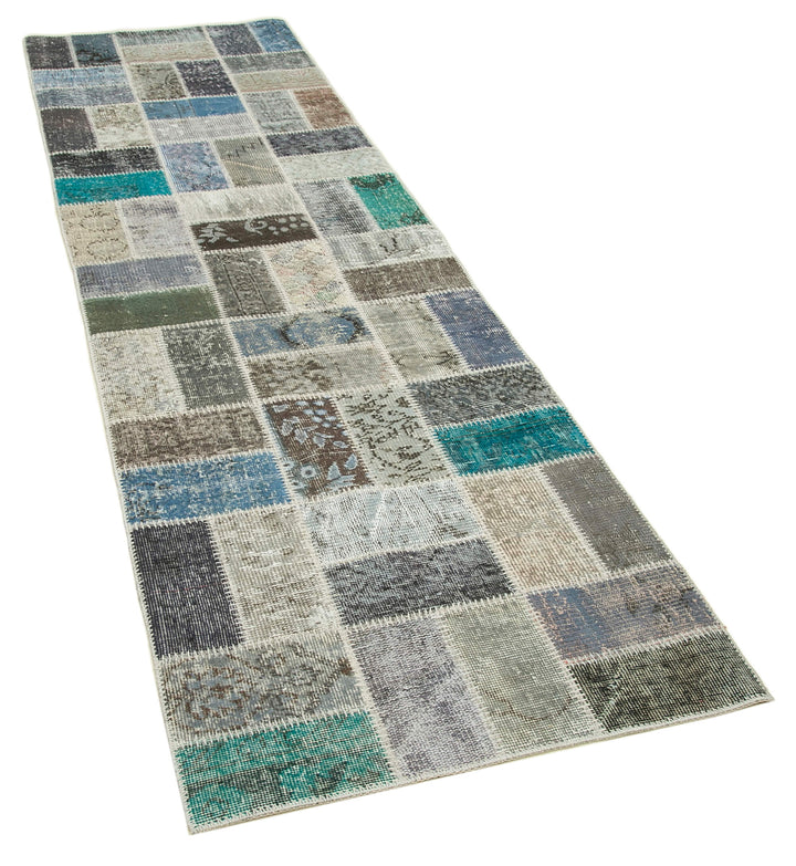3x10 Multicolor Patchwork Runner Rug - 37773