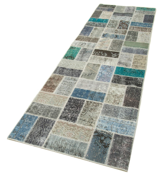 3x10 Multicolor Patchwork Runner Rug - 37773