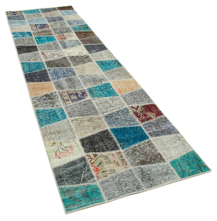 3x10 Multicolor Patchwork Runner Rug - 37777