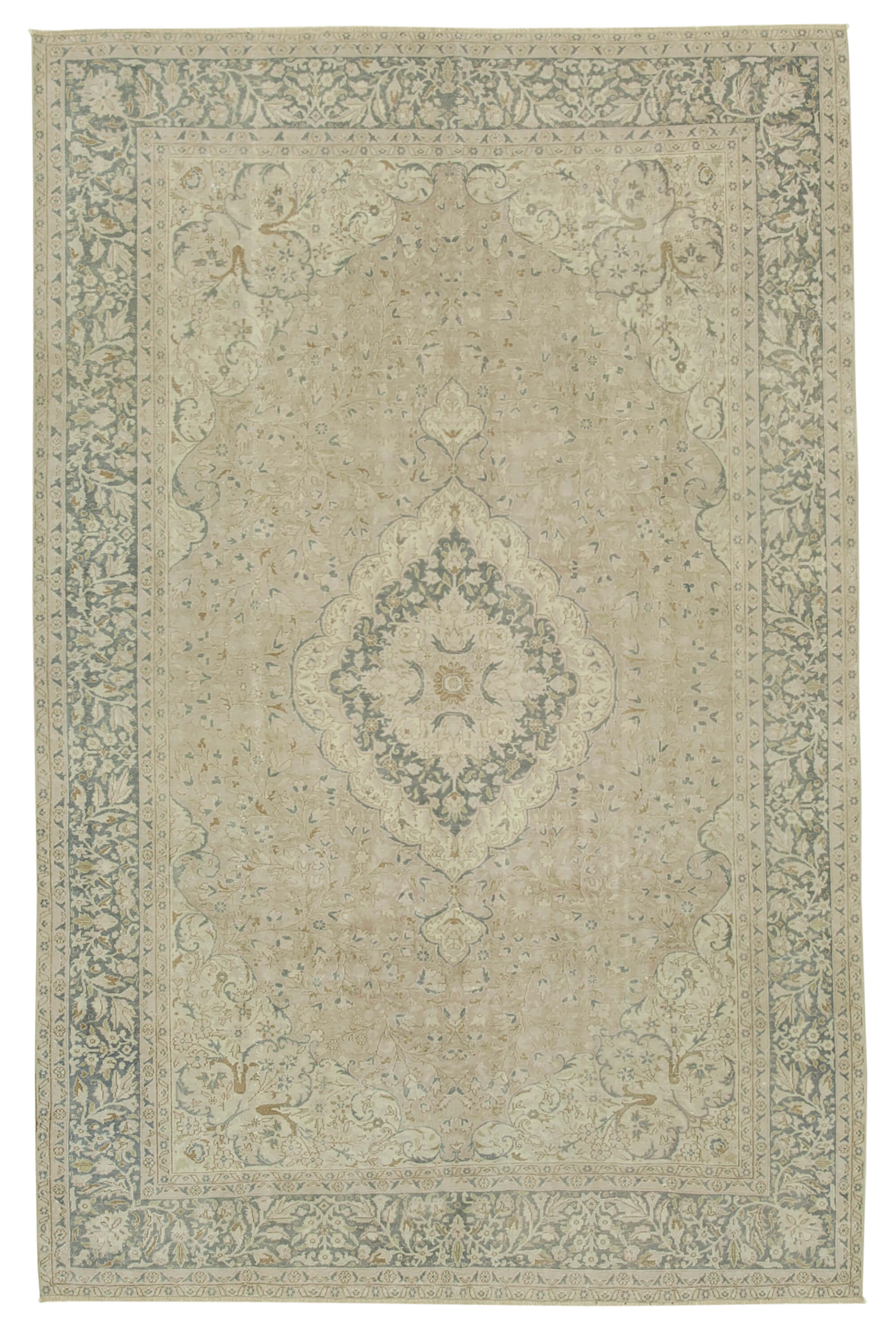 7x10 Beige Vintage Rug - 37851