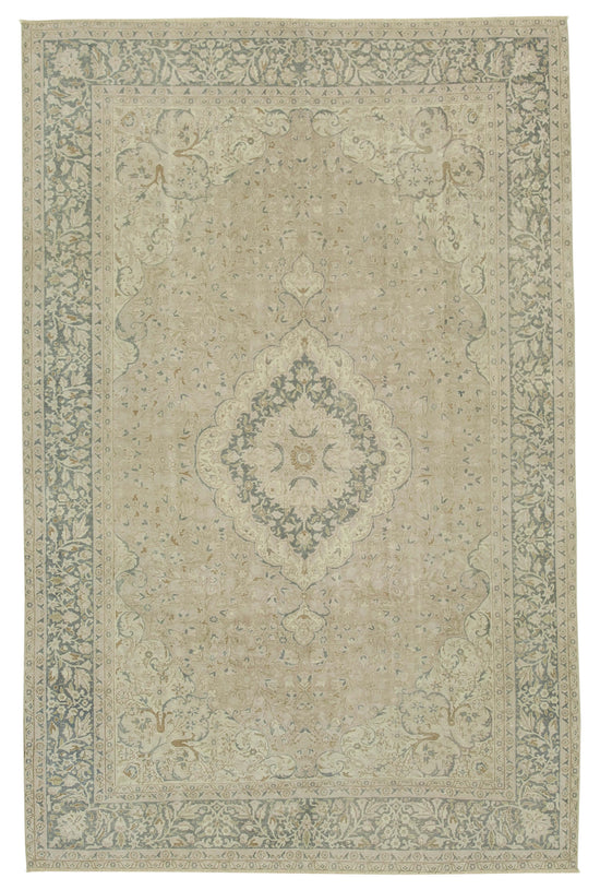 7x10 Beige Vintage Rug - 37851