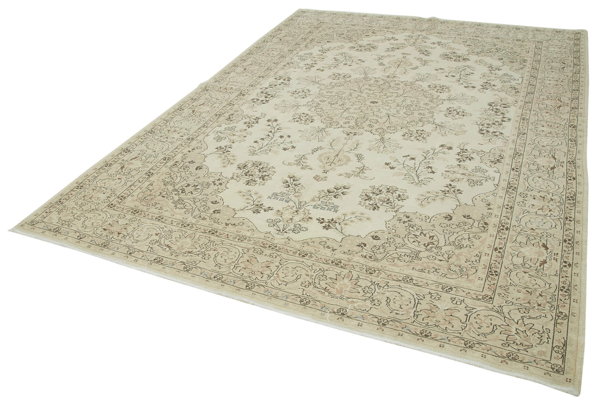 7x10 Beige Vintage Rug - 37856