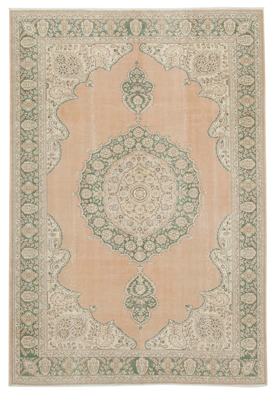 7x10 Beige Vintage Rug - 37857