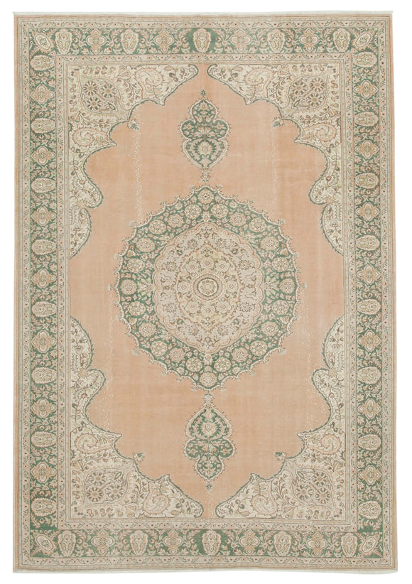 7x10 Beige Vintage Rug - 37857