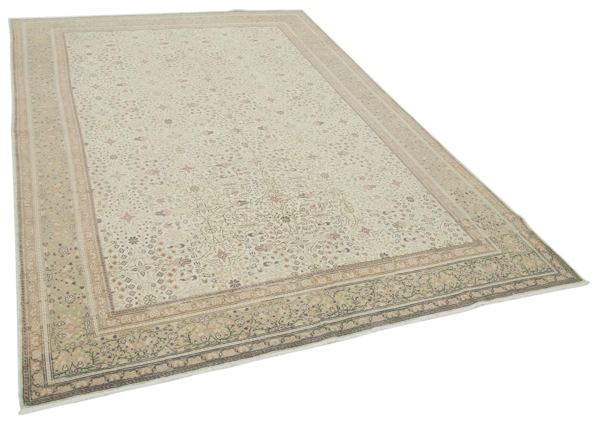7x10 Beige Vintage Rug - 37858