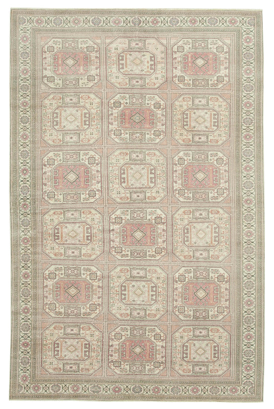 6x10 Beige Vintage Rug - 37860
