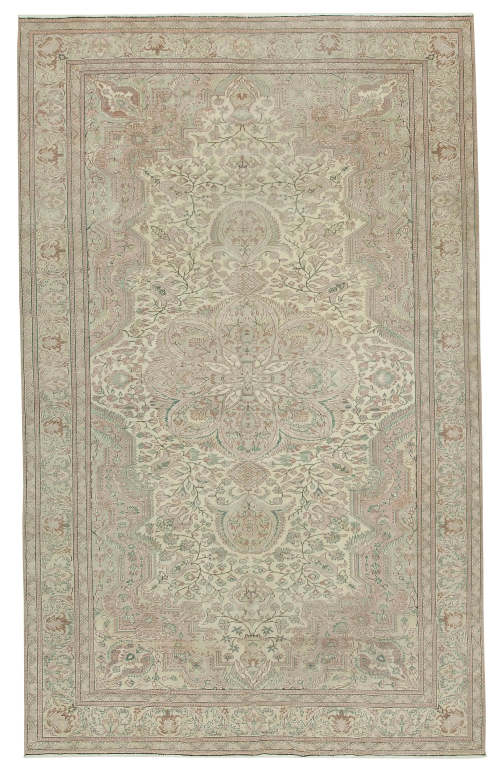 6x10 Beige Vintage Rug - 37867