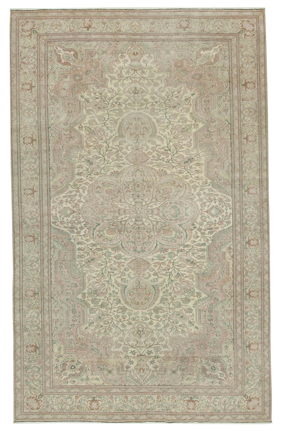 6x10 Beige Vintage Rug - 37867