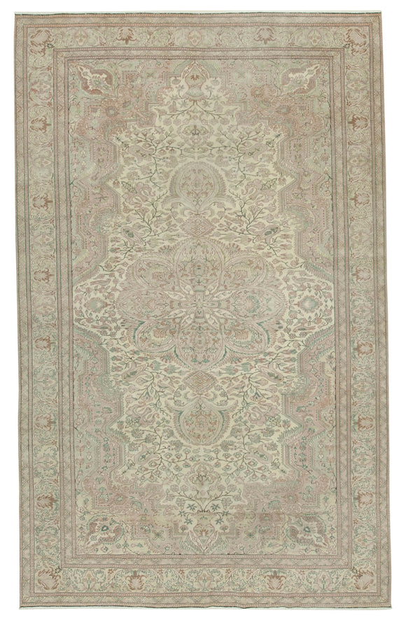 6x10 Beige Vintage Rug - 37867
