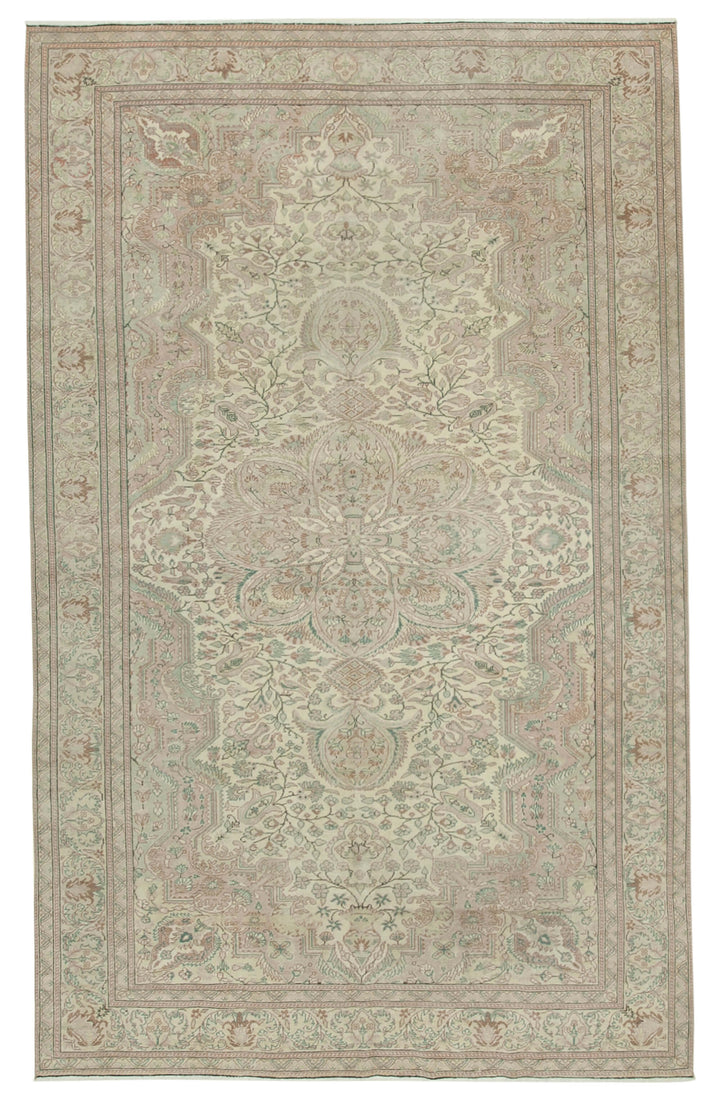6x10 Beige Vintage Rug - 37867