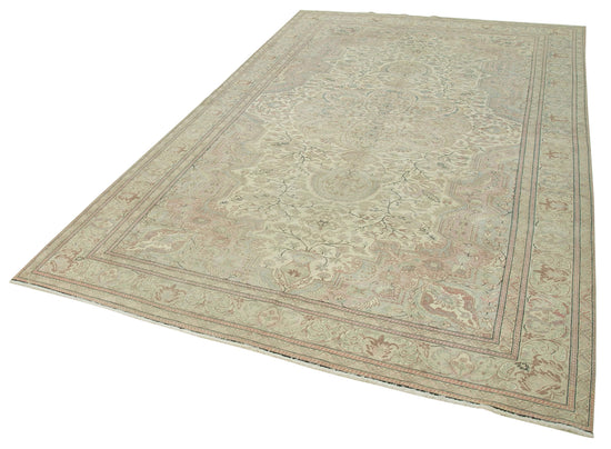 6x10 Beige Vintage Rug - 37867