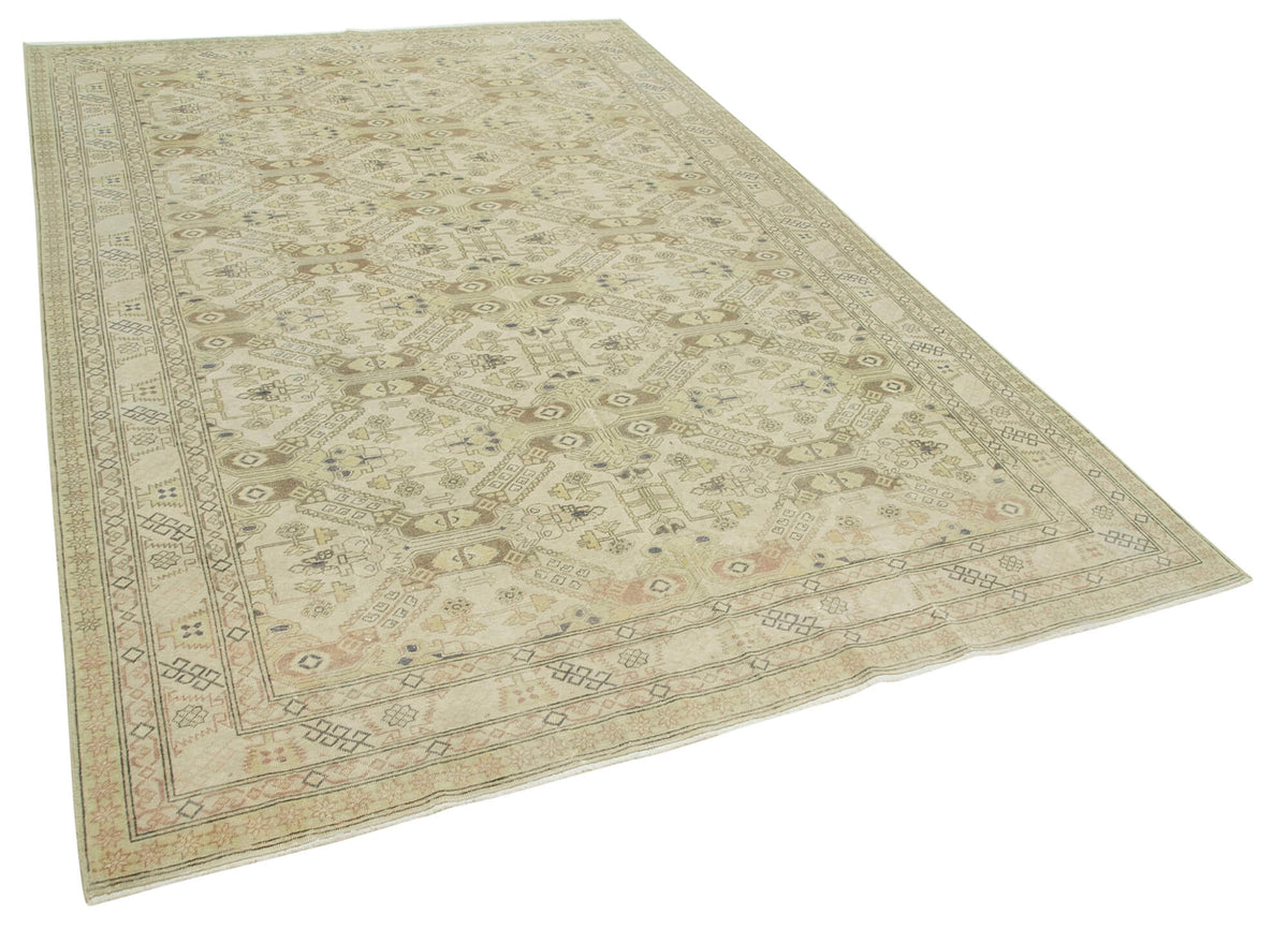 6x10 Beige Vintage Rug - 37868