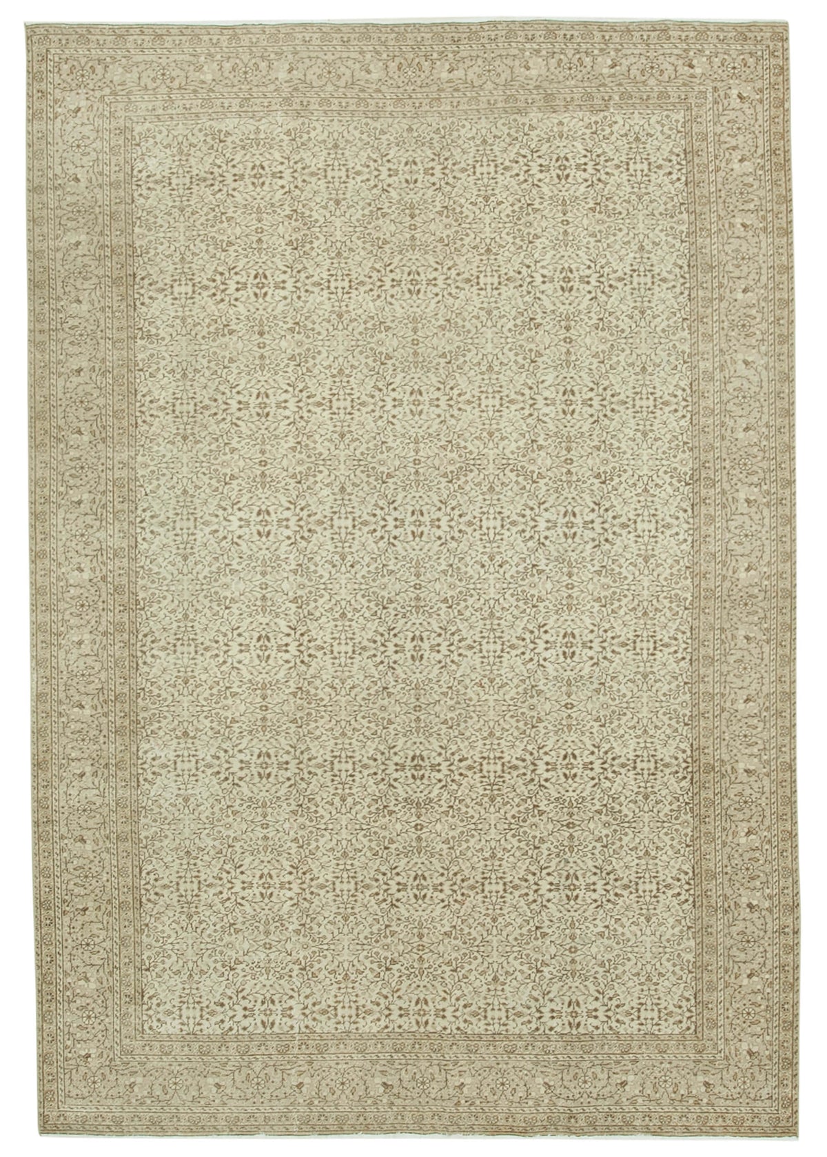 6x10 Beige Vintage Rug - 37872
