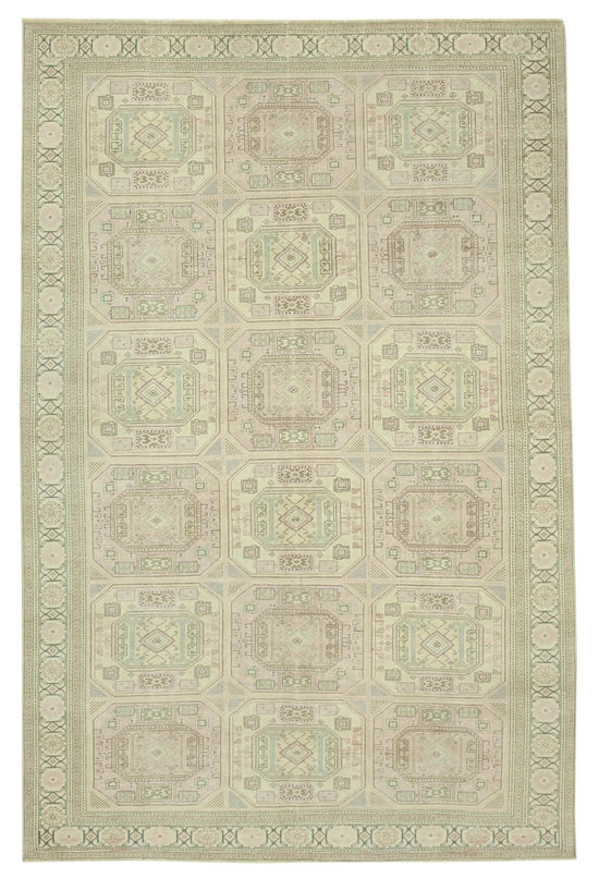 6x10 Beige Vintage Rug - 37874