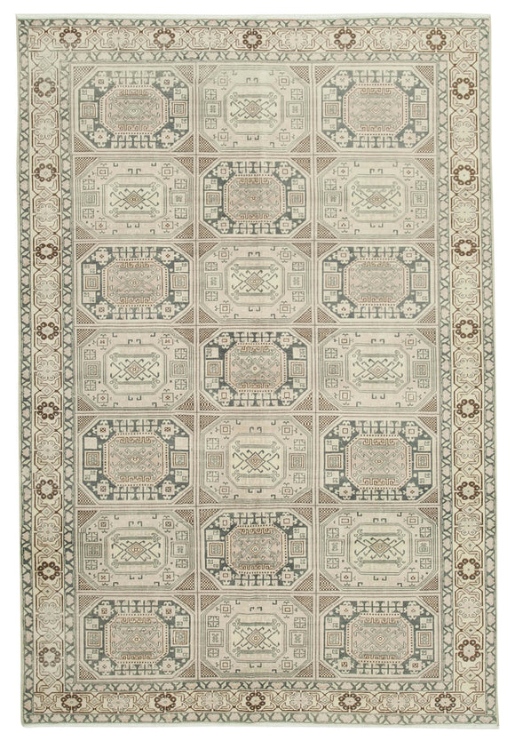 6x10 Beige Vintage Rug - 37875