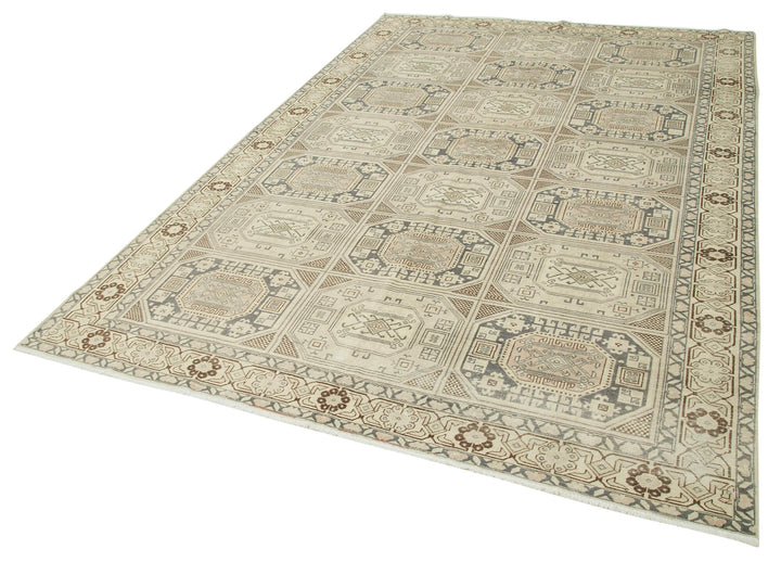 6x10 Beige Vintage Rug - 37875