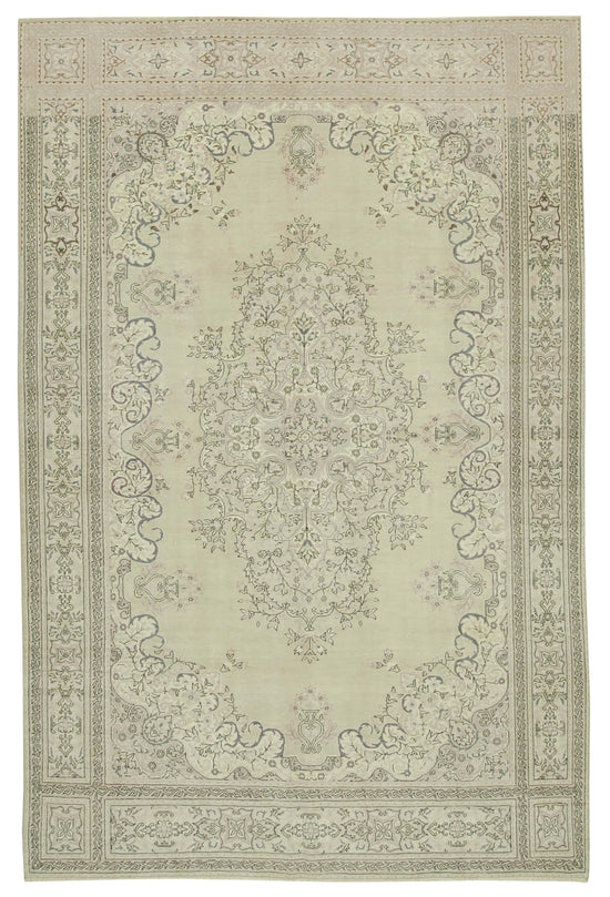 7x10 Beige Vintage Rug - 37878