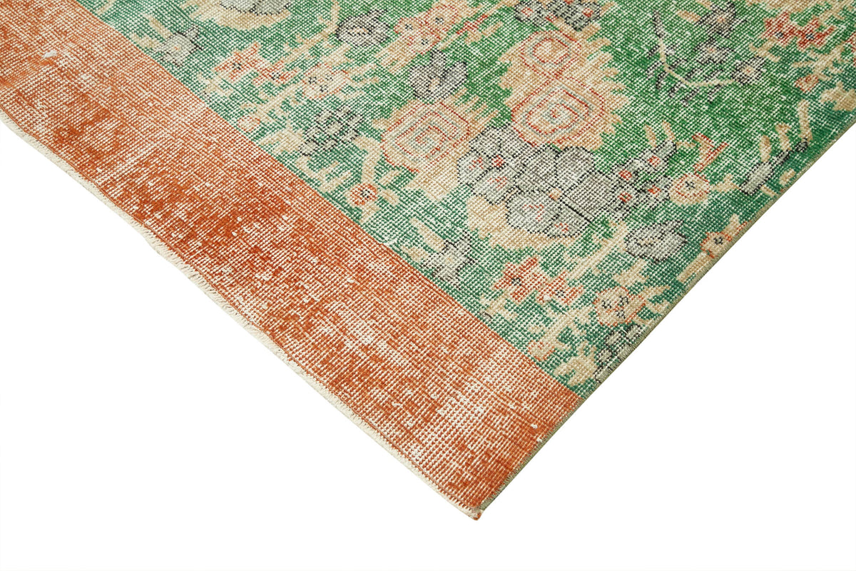 4x13 Green Overdyed Runner Rug - 37882