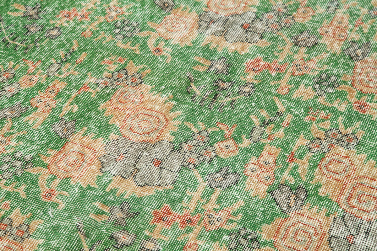 4x13 Green Overdyed Runner Rug - 37882