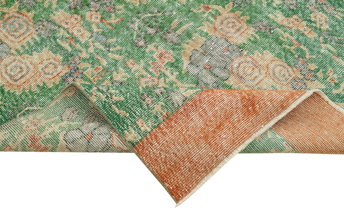 4x13 Green Overdyed Runner Rug - 37882