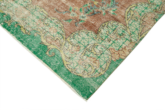 5x9 Beige Turkish Vintage Area Rug - 37887