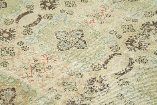 6x10 Beige Turkish Vintage Area Rug - 37912