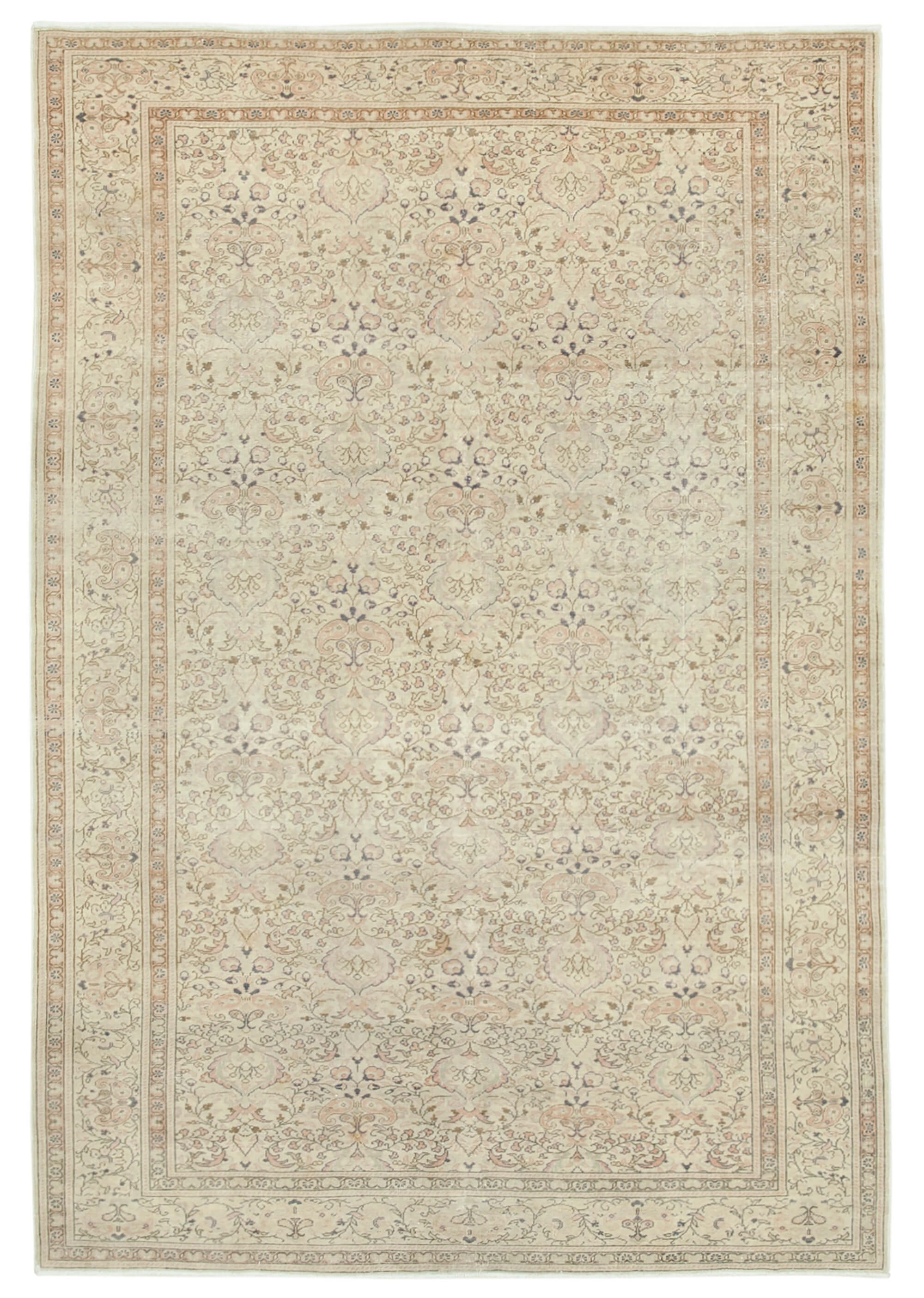 7x10 Beige Vintage Rug - 37914