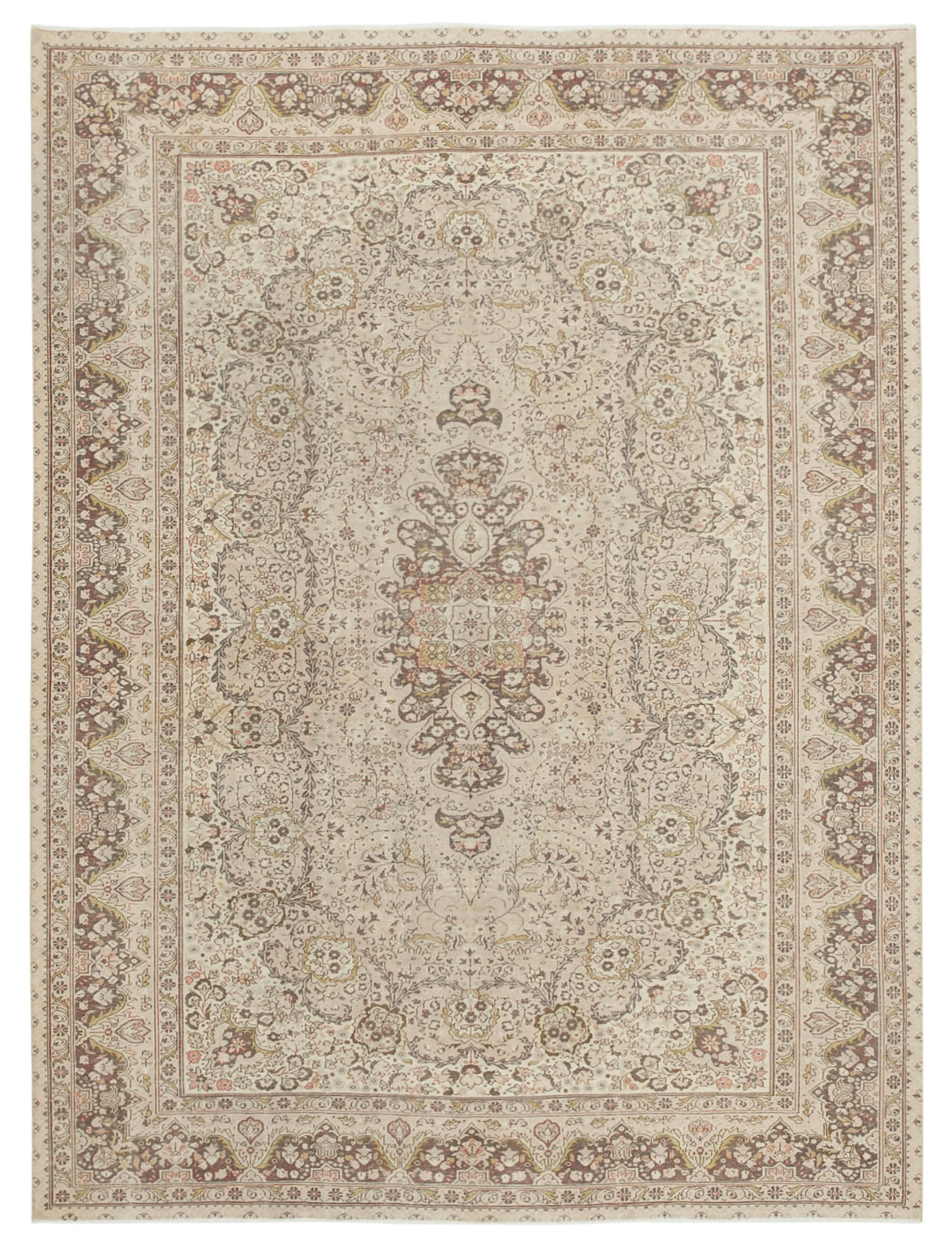 7x9 Beige Vintage Rug - 37915