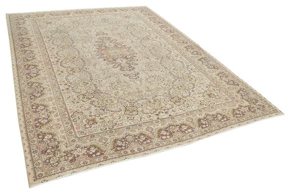 7x9 Beige Vintage Rug - 37915