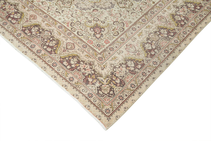 7x9 Beige Vintage Rug - 37915