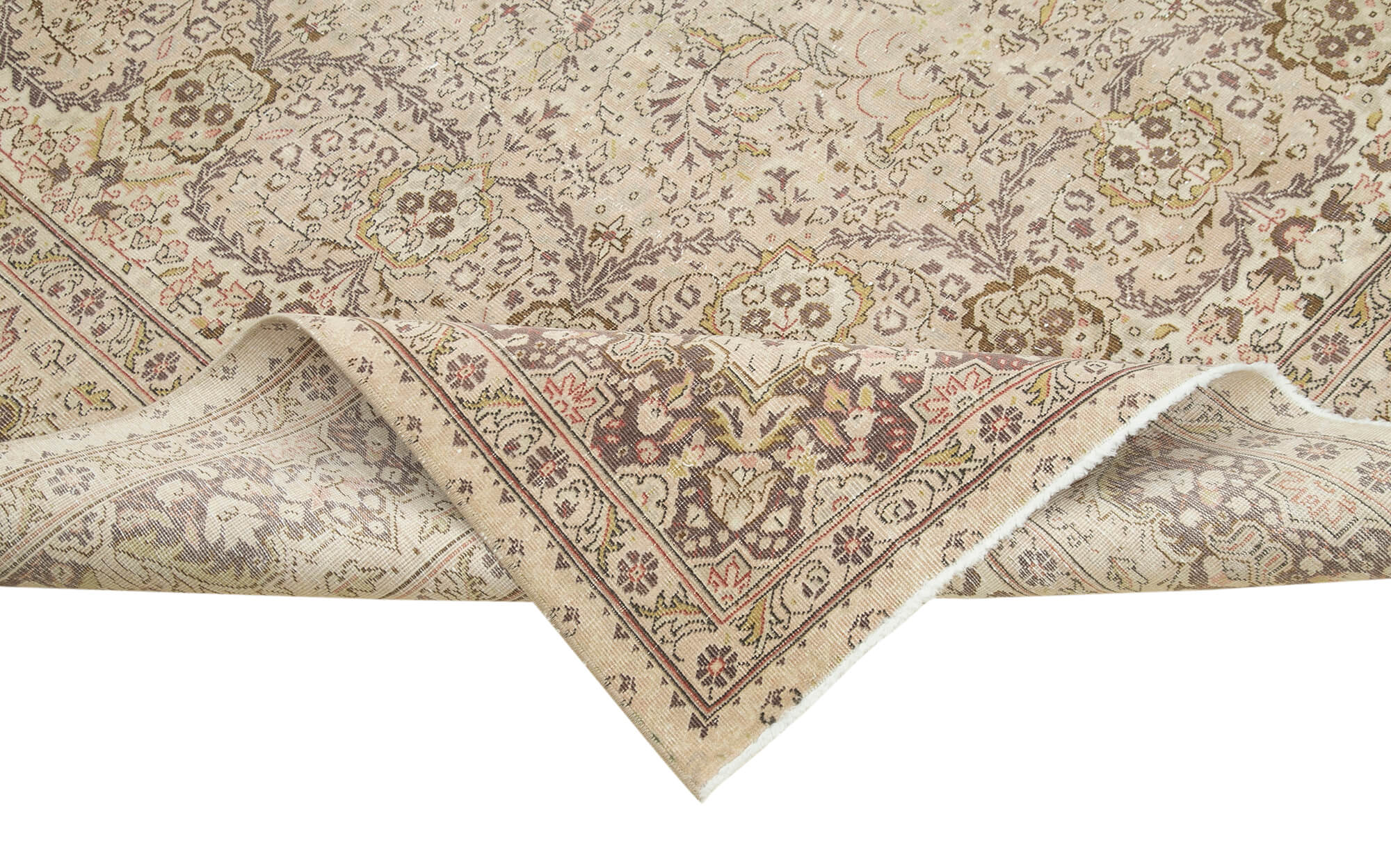 7x9 Beige Vintage Rug - 37915