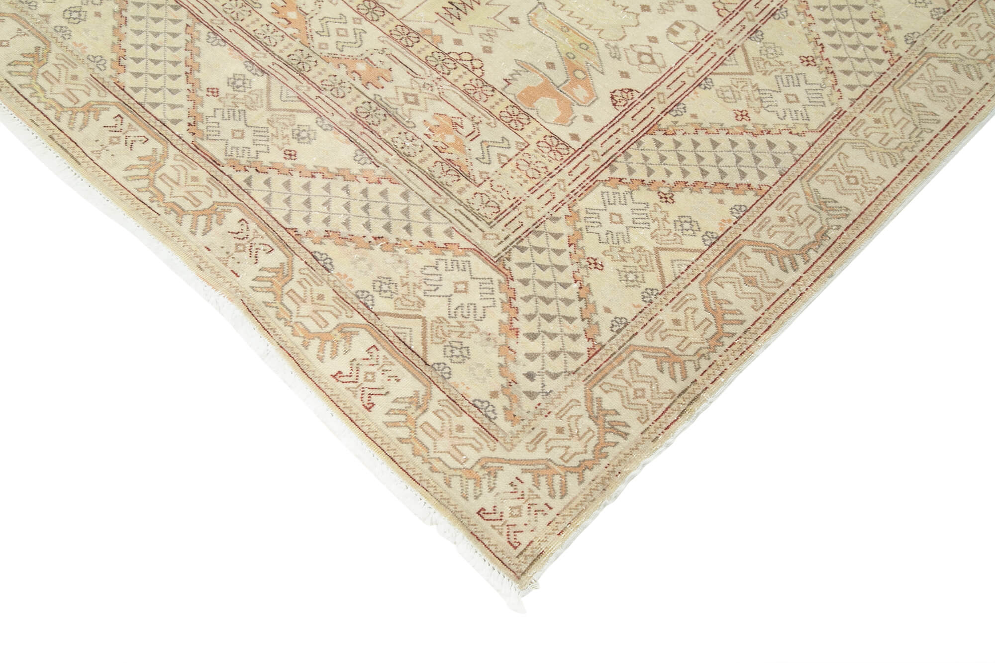 7x9 Beige Vintage Rug - 37916