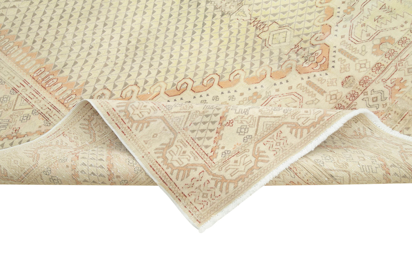 7x9 Beige Vintage Rug - 37916