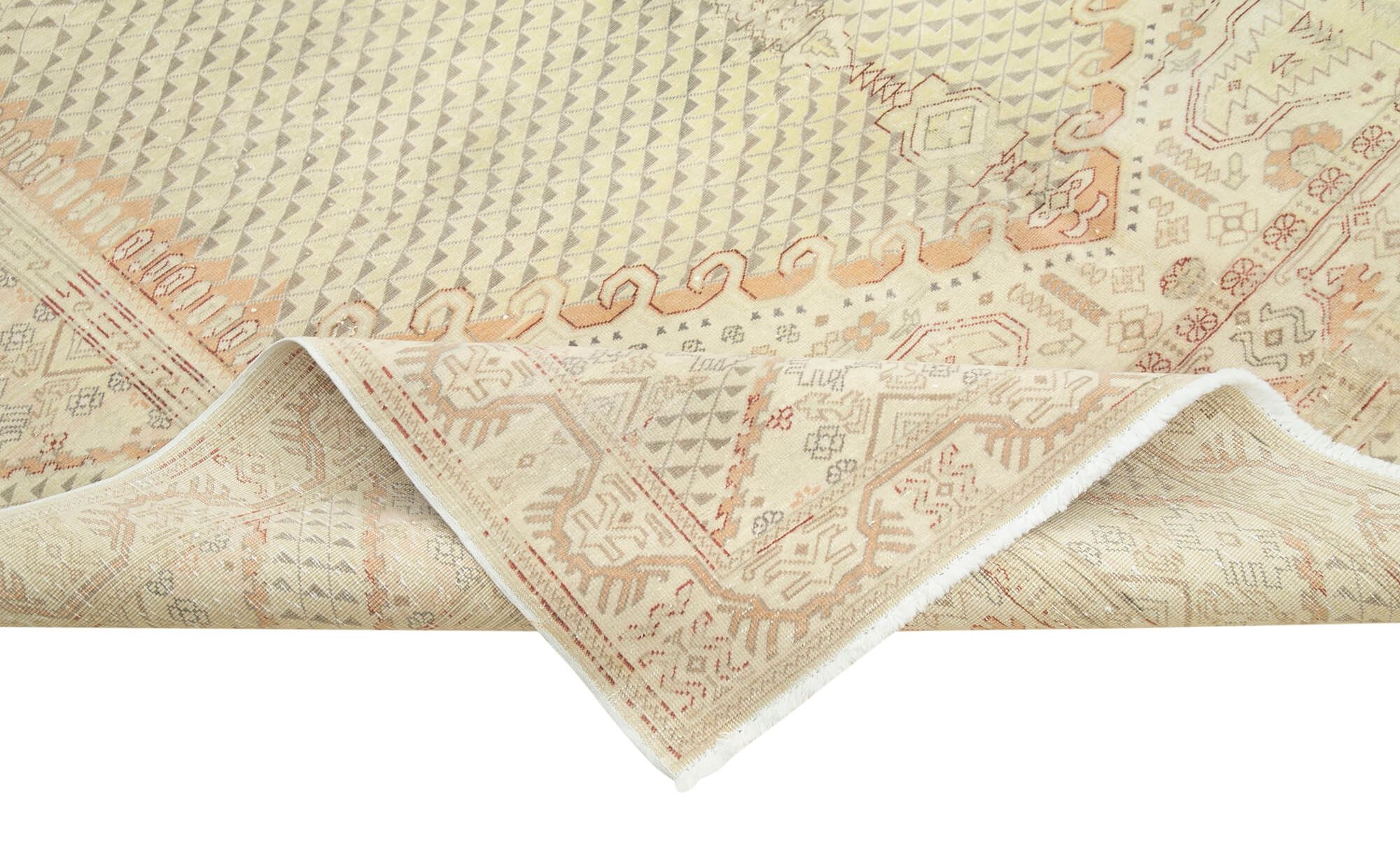 7x9 Beige Vintage Rug - 37916