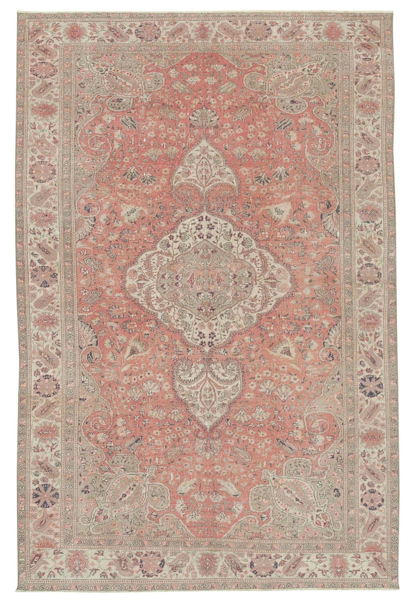 6x9 Beige Vintage Rug - 37918